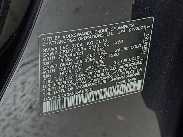 Used 2021 Volkswagen Atlas SEL R-Line FWD image 23