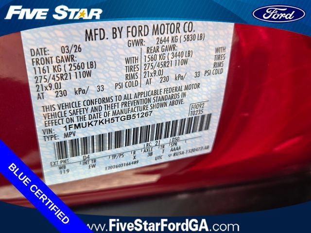 Certified 2026 Ford Explorer ST-Line w/ ST-Line Street Pack RWD image 19