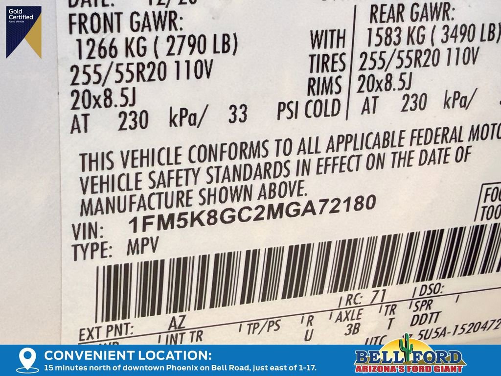 Certified 2021 Ford Explorer ST w/ Equipment Group 401A AWD/4WD image 34