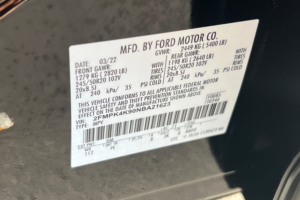 Certified 2022 Ford Edge Titanium w/ Equipment Group 301A image 32