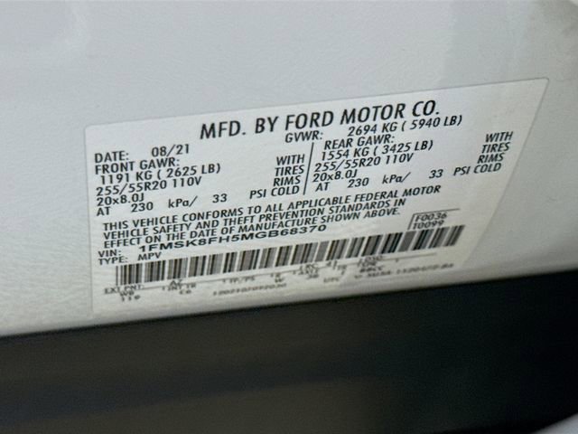 Certified 2021 Ford Explorer Limited w/ Equipment Group 301A AWD/4WD image 33