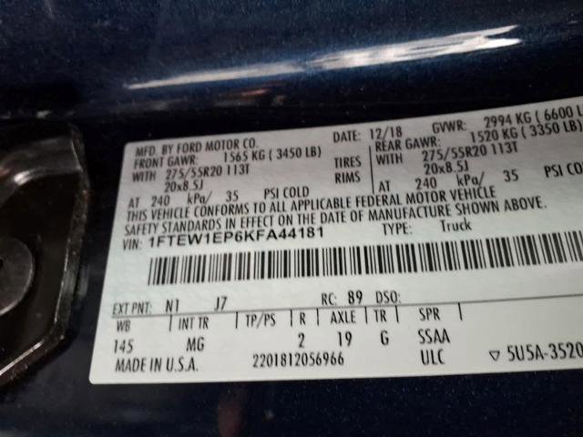 Certified 2019 Ford F150 XLT w/ Equipment Group 302A Luxury AWD/4WD image 34