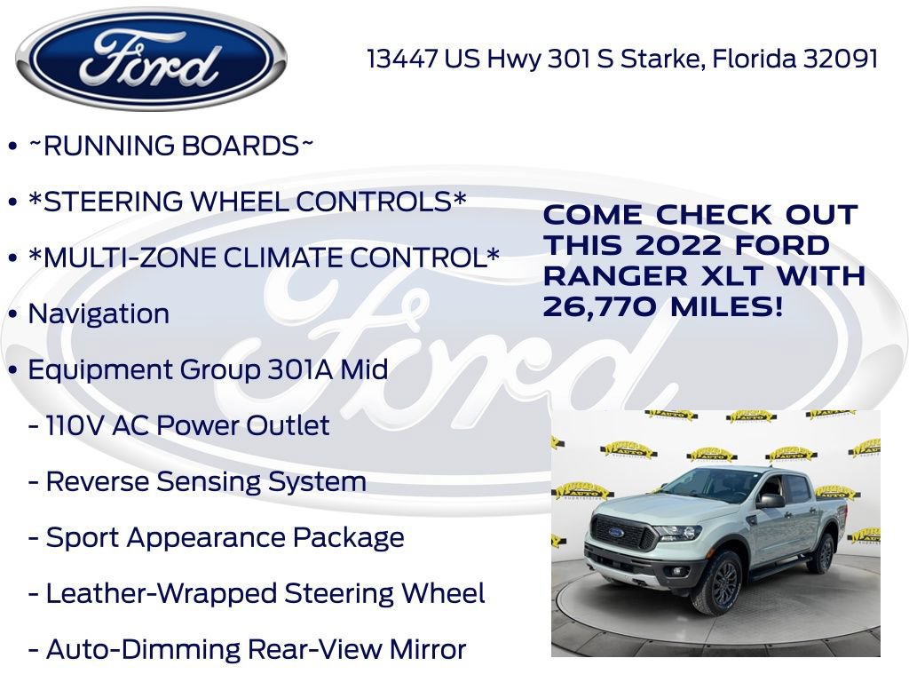 Certified 2022 Ford Ranger XLT w/ Equipment Group 301A Mid RWD image 17
