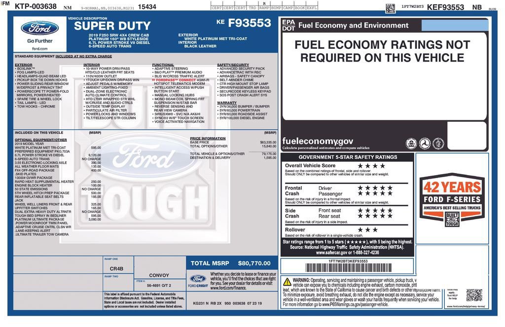 Certified 2019 Ford F250 Platinum w/ Platinum Ultimate Package image 7