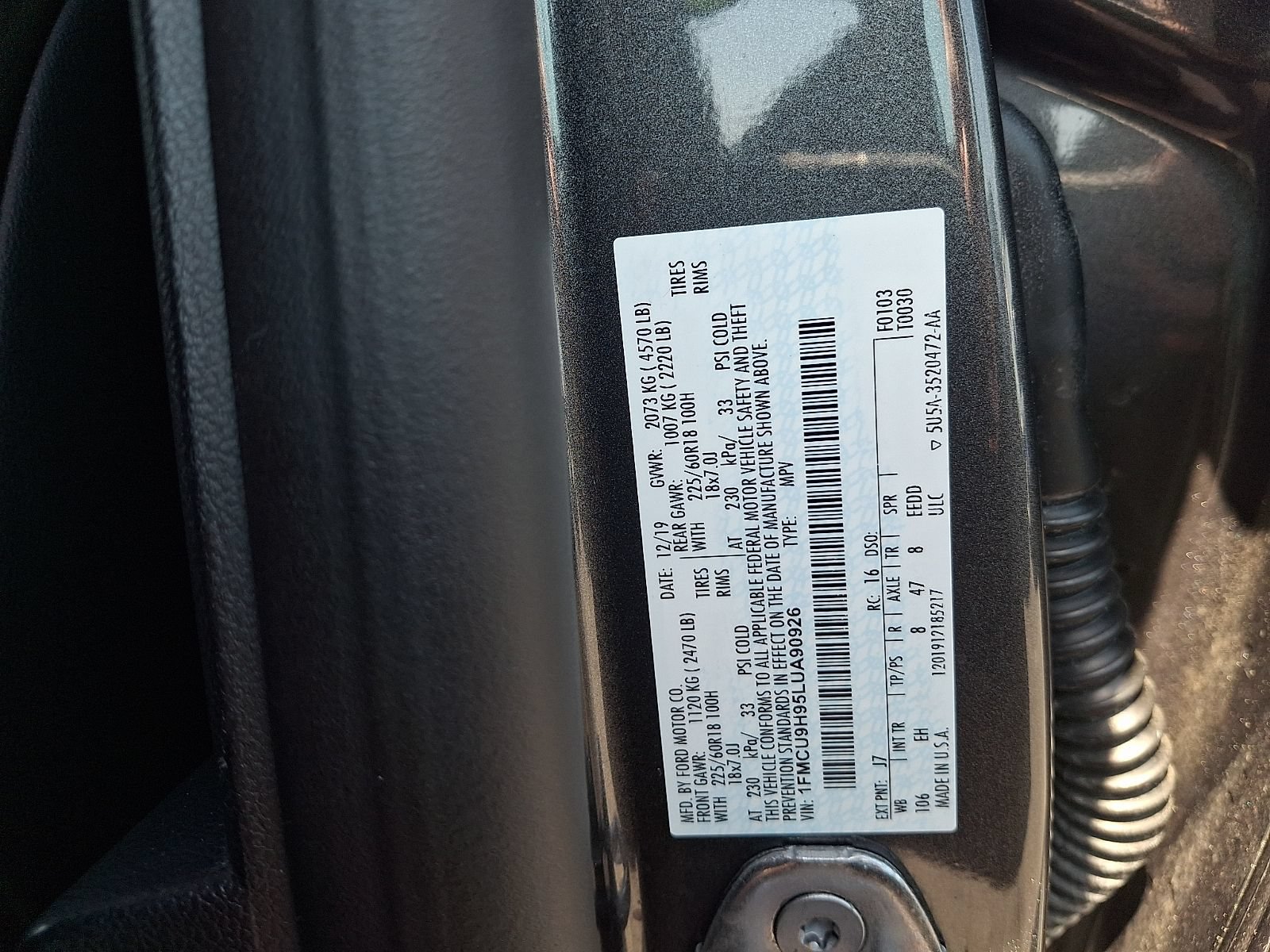Certified 2020 Ford Escape SEL AWD/4WD image 28