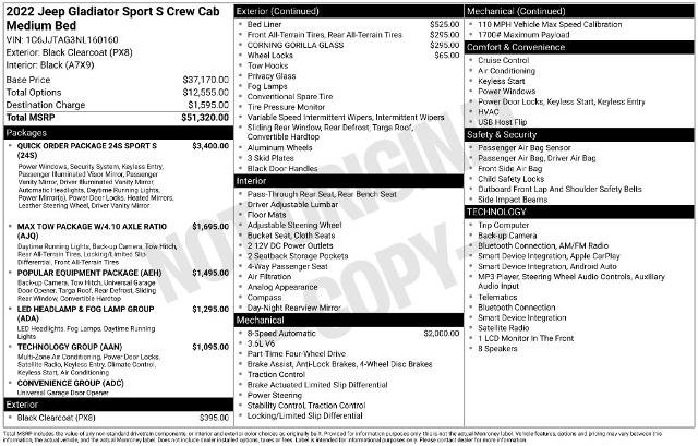 Used 2022 Jeep Gladiator Sport AWD/4WD image 5