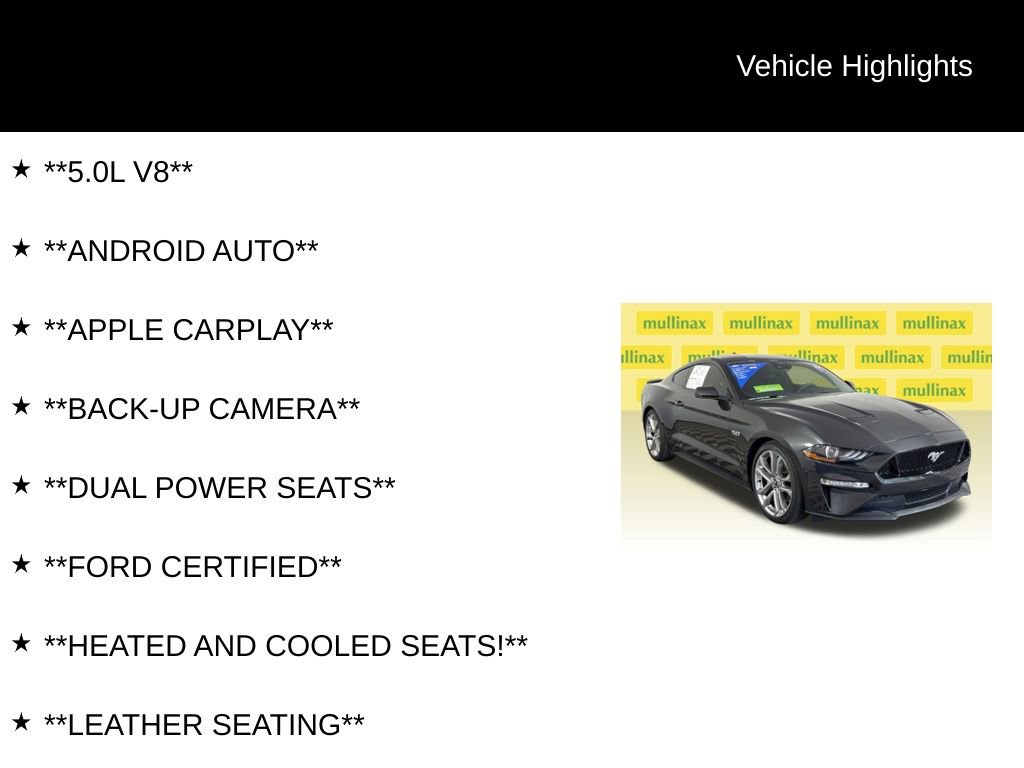 Certified 2022 Ford Mustang GT Premium w/ Equipment Group 401A RWD image 12