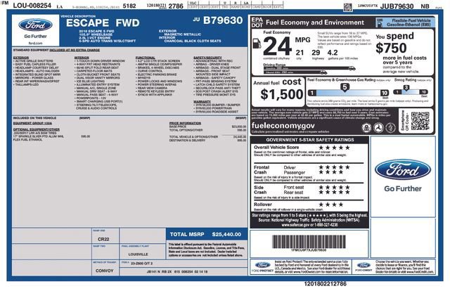 Certified 2018 Ford Escape S FWD image 9