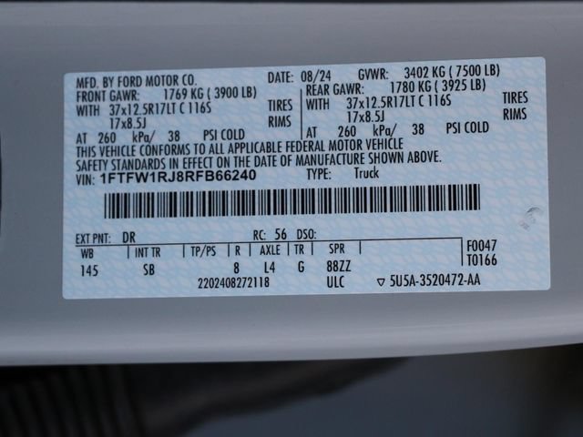 Certified 2024 Ford F150 Raptor w/ Equipment Group 803A Raptor R AWD/4WD image 32