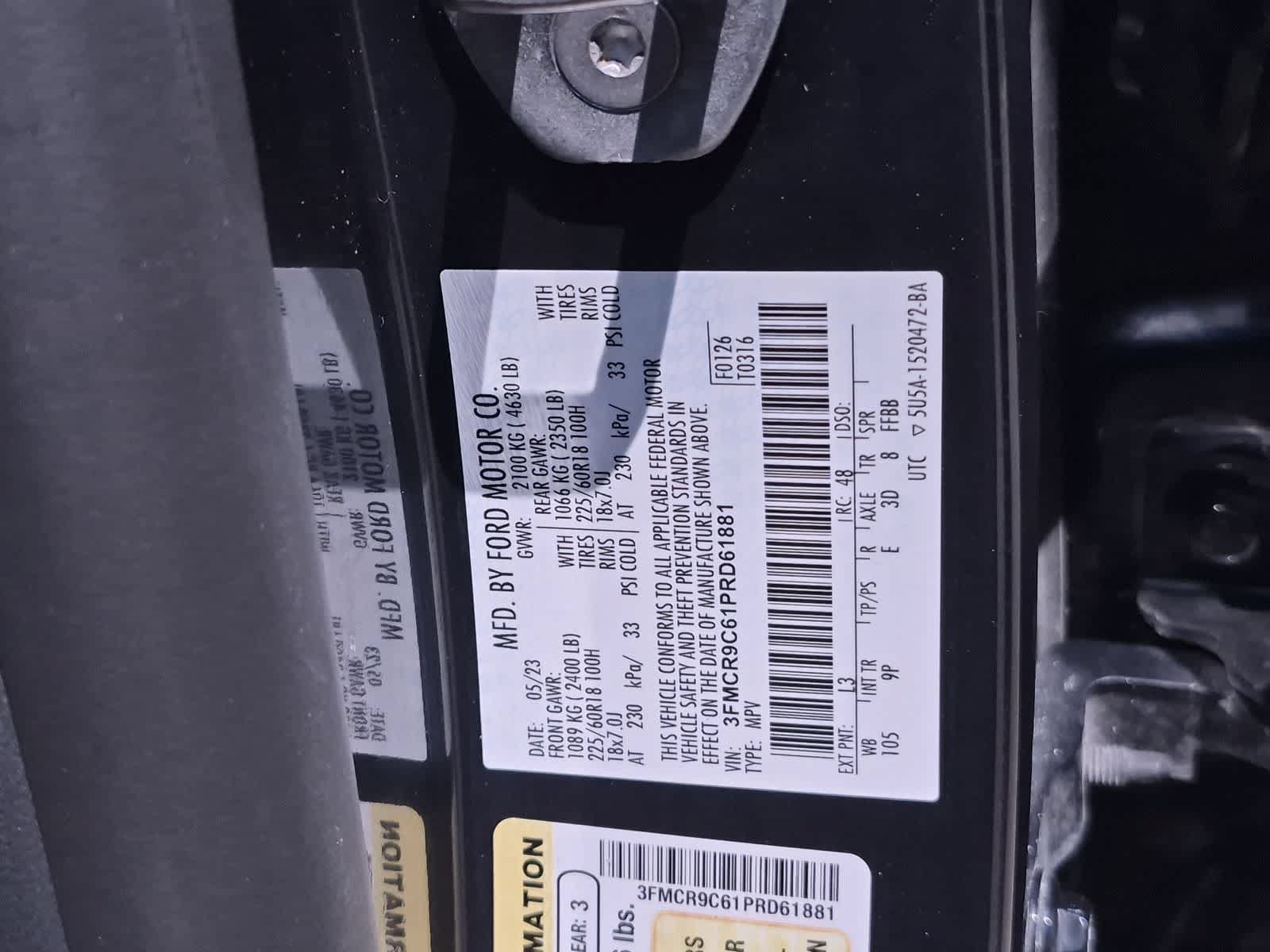 Certified 2023 Ford Bronco Sport Outer Banks AWD/4WD image 34