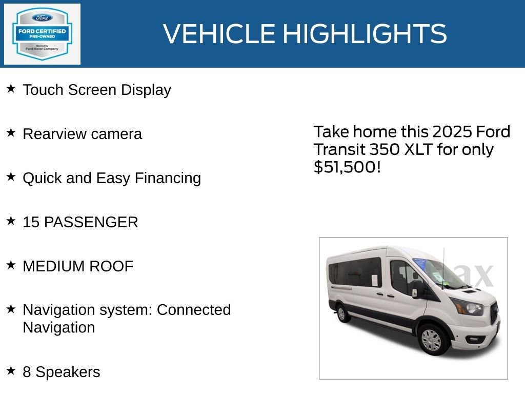 Certified 2025 Ford Transit 350 XLT image 23