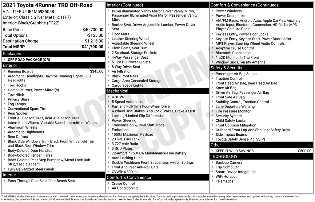 Used 2021 Toyota 4Runner TRD Off-Road image 33