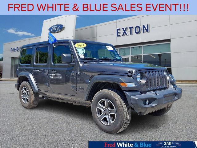 Used 2021 Jeep Wrangler Unlimited Sport w/ Sun And Sound Package AWD/4WD image 1