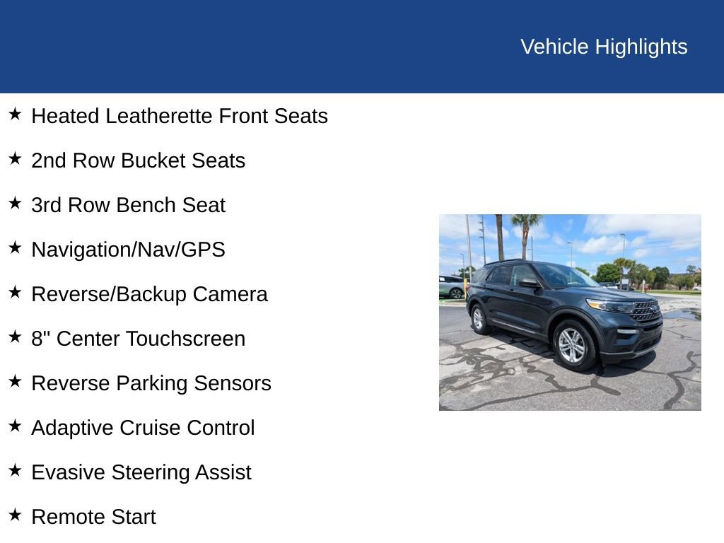 Certified 2022 Ford Explorer XLT w/ Equipment Group 202A RWD image 35