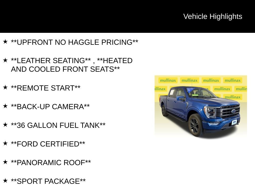 Certified 2023 Ford F150 Lariat w/ Equipment Group 502A High AWD/4WD image 12