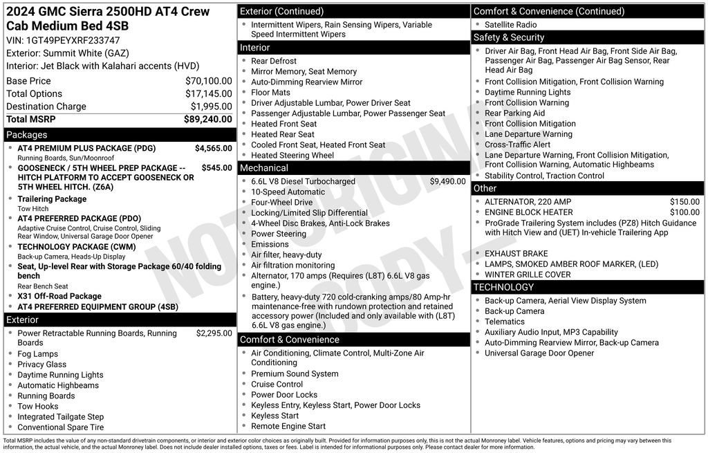 Used 2024 GMC Sierra 2500 AT4 w/ AT4 Premium Plus Package AWD/4WD image 7