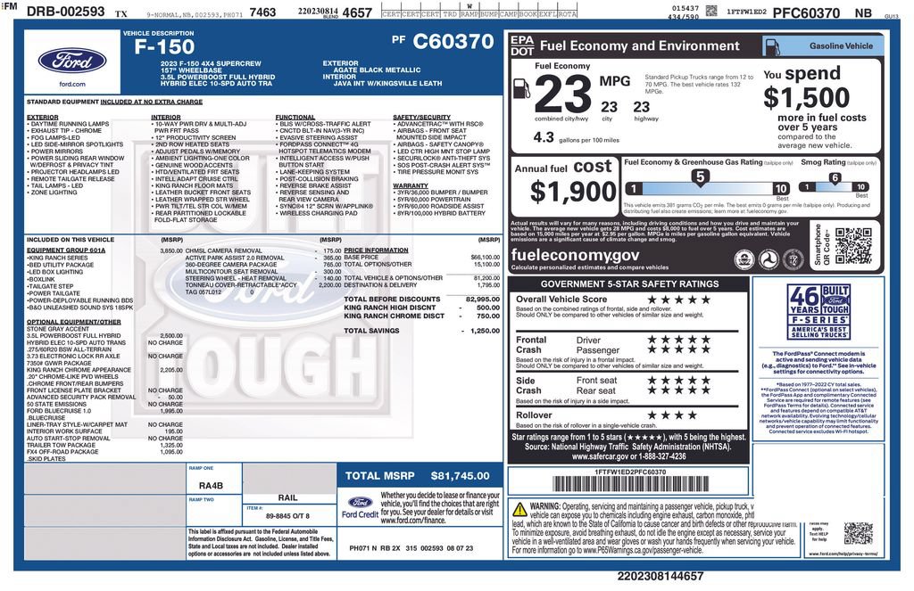 Certified 2023 Ford F150 King Ranch w/ Equipment Group 601A High AWD/4WD image 13