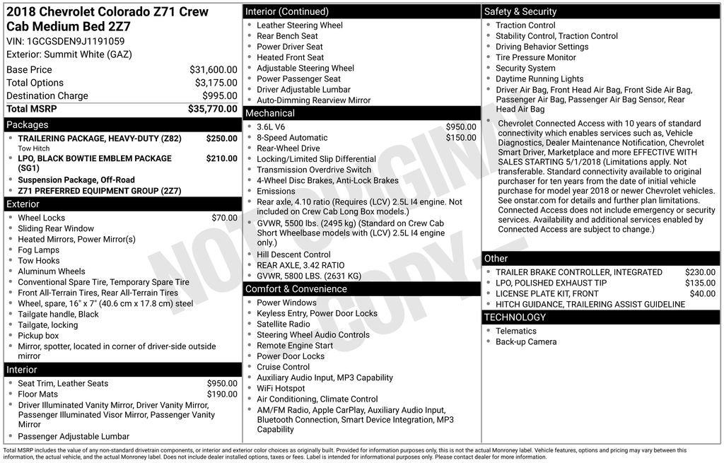 Used 2018 Chevrolet Colorado Z71 RWD image 3