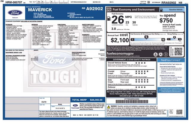 Certified 2024 Ford Maverick XL image 23