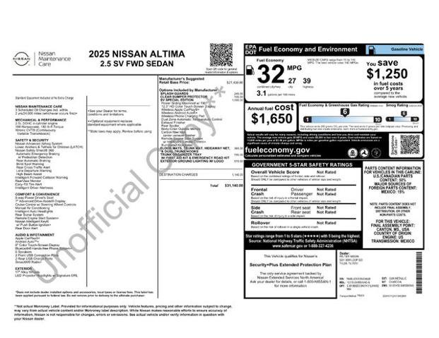 Used 2025 Nissan Altima 2.5 SV w/ SV Special Edition Package FWD image 36