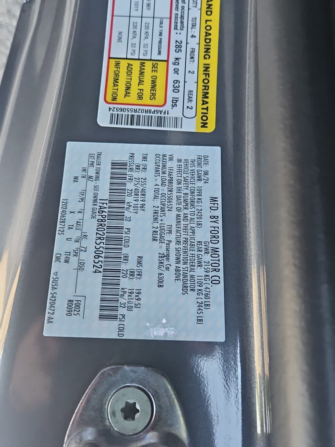 Certified 2024 Ford Mustang Dark Horse w/ Security Package image 23