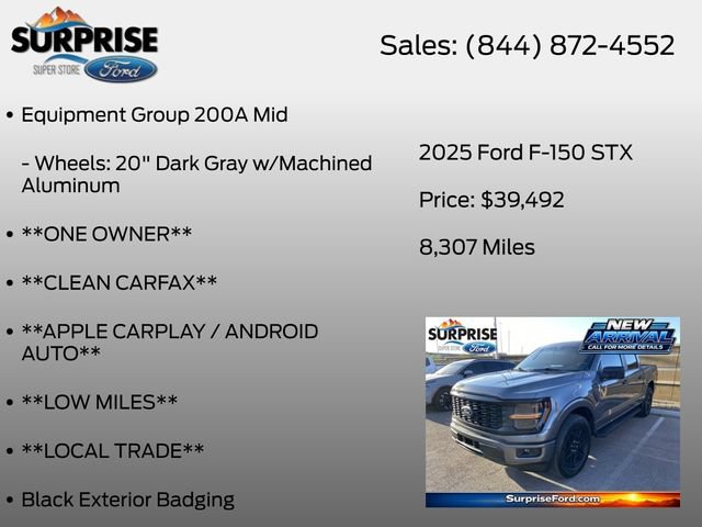 Certified 2025 Ford F150 STX w/ STX Black Appearance Package RWD image 13