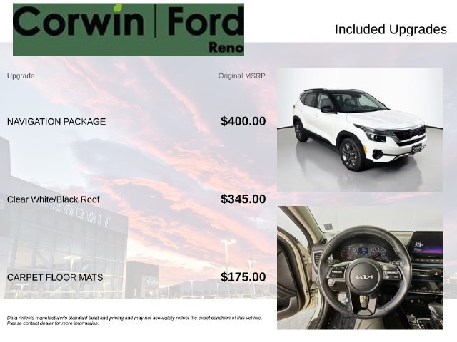 Used 2023 Kia Seltos S w/ Navigation Package FWD image 3