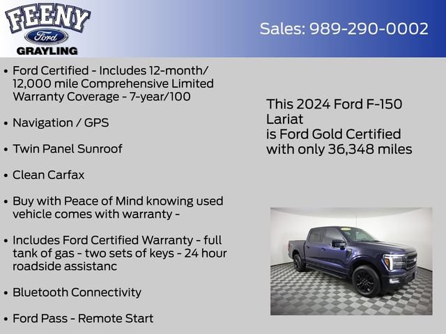 Certified 2024 Ford F150 Lariat AWD/4WD image 4