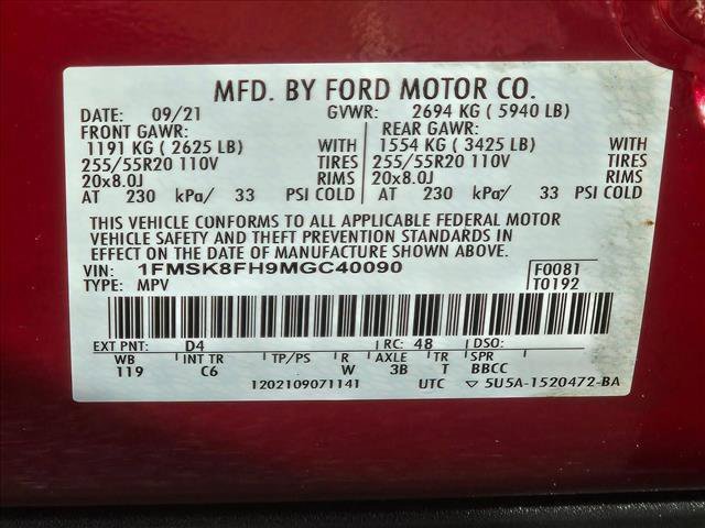 Certified 2021 Ford Explorer Limited w/ Equipment Group 301A AWD/4WD image 25