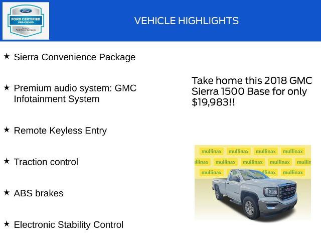 Used 2018 GMC Sierra 1500 2WD Regular Cab image 18