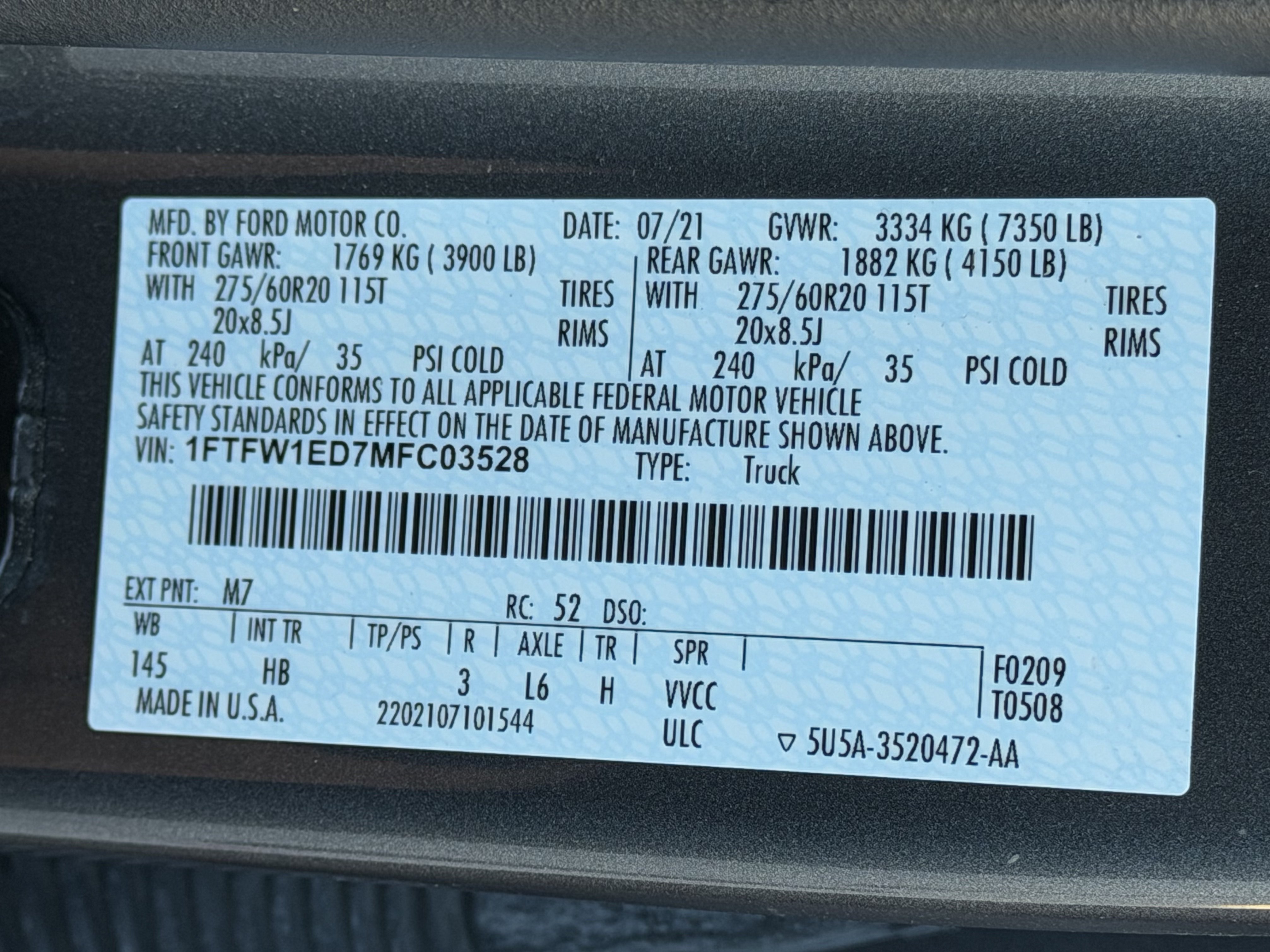 Certified 2021 Ford F150 Lariat AWD/4WD image 13