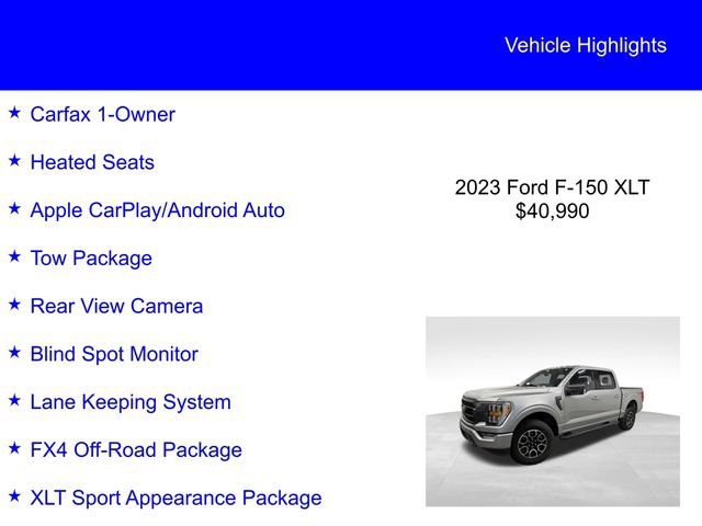 Certified 2023 Ford F150 XLT w/ Equipment Group 302A High AWD/4WD image 3