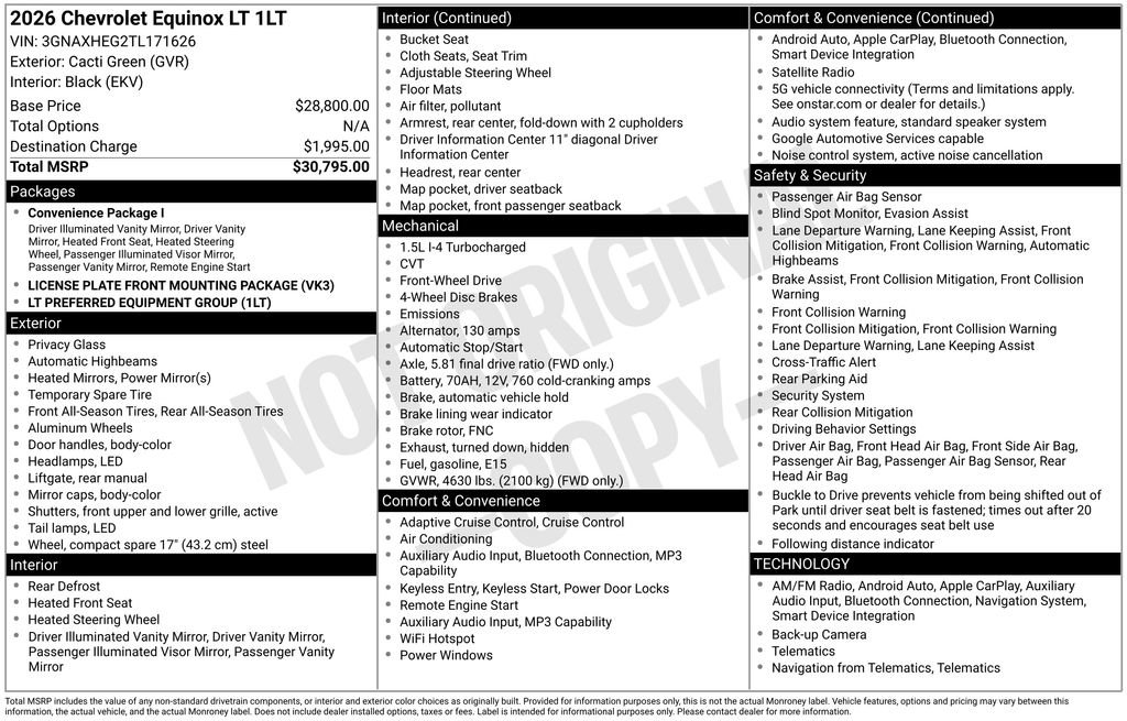 Used 2026 Chevrolet Equinox LT FWD image 6