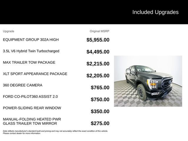 Certified 2023 Ford F150 XLT w/ Equipment Group 302A High image 12