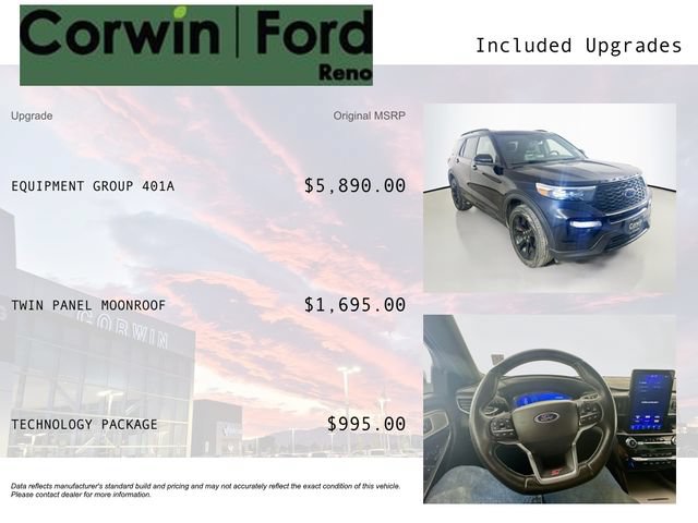 Certified 2023 Ford Explorer ST w/ Equipment Group 401A AWD/4WD image 3