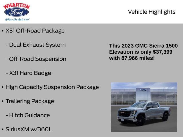 Used 2023 GMC Sierra 1500 Elevation w/ X31 Off-Road Package AWD/4WD image 31