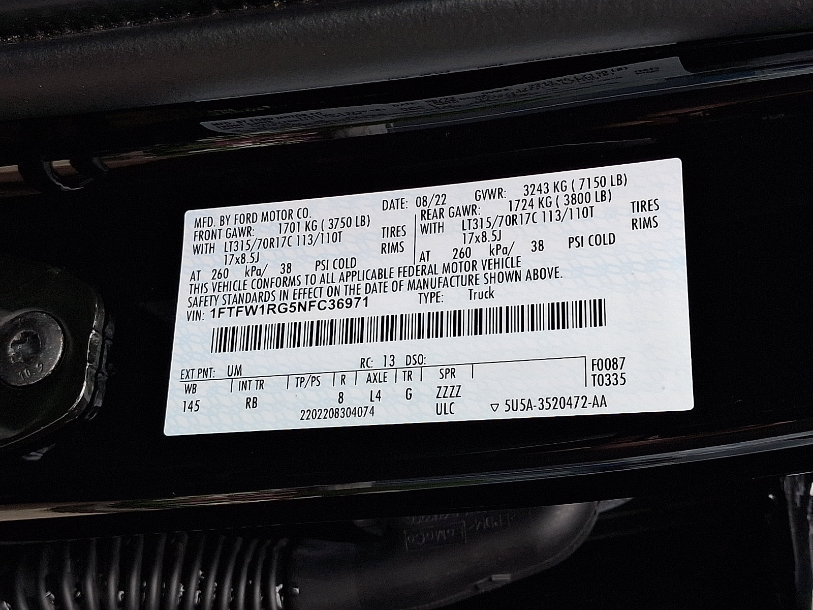 Certified 2022 Ford F150 Raptor w/ Equipment Group 801A High AWD/4WD image 27