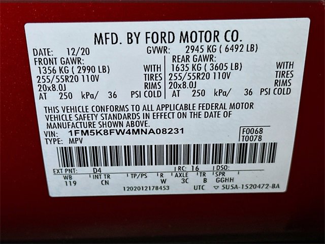 Certified 2021 Ford Explorer Limited w/ Hybrid Equipment Group 310A image 19
