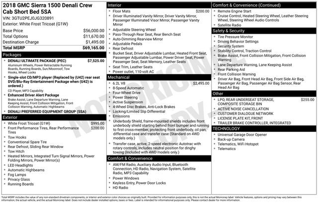 Used 2018 GMC Sierra 1500 Denali w/ Denali Ultimate Package AWD/4WD image 38