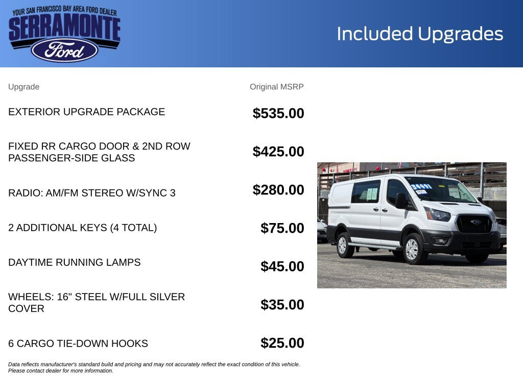 Certified 2025 Ford Transit 250 Low Roof w/ Exterior Upgrade Package RWD image 27