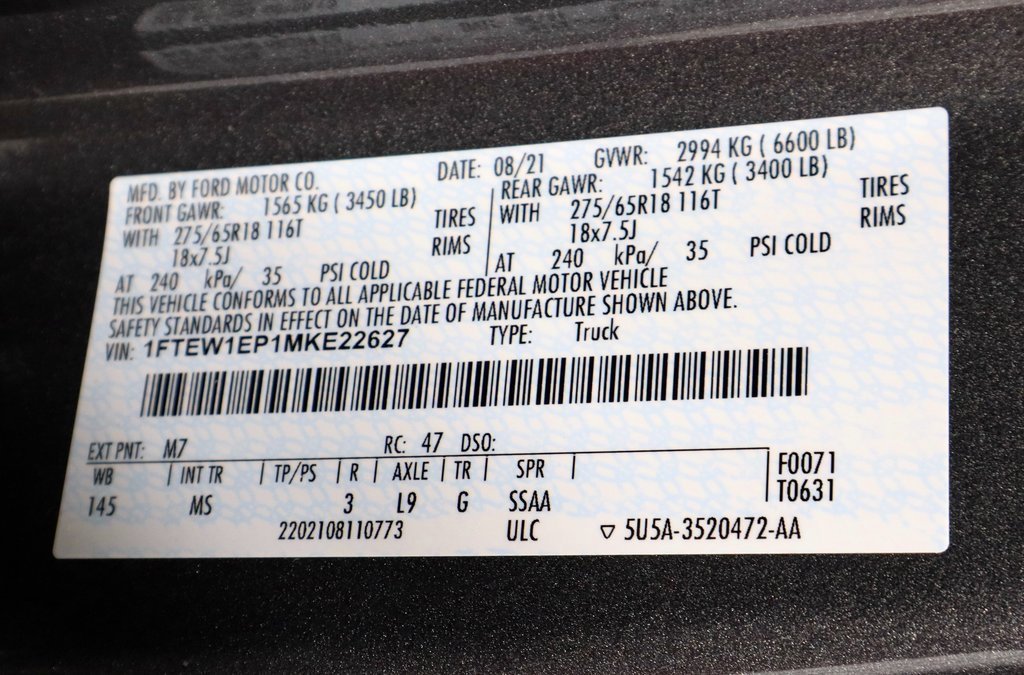 Certified 2021 Ford F150 XLT w/ Equipment Group 302A High image 32