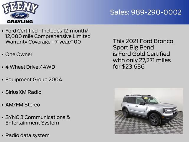 Certified 2021 Ford Bronco Sport Big Bend image 12