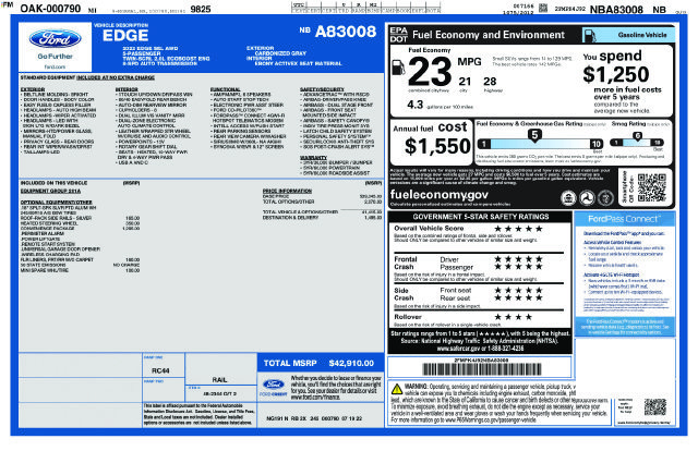 Certified 2022 Ford Edge SEL w/ Convenience Package AWD/4WD image 53