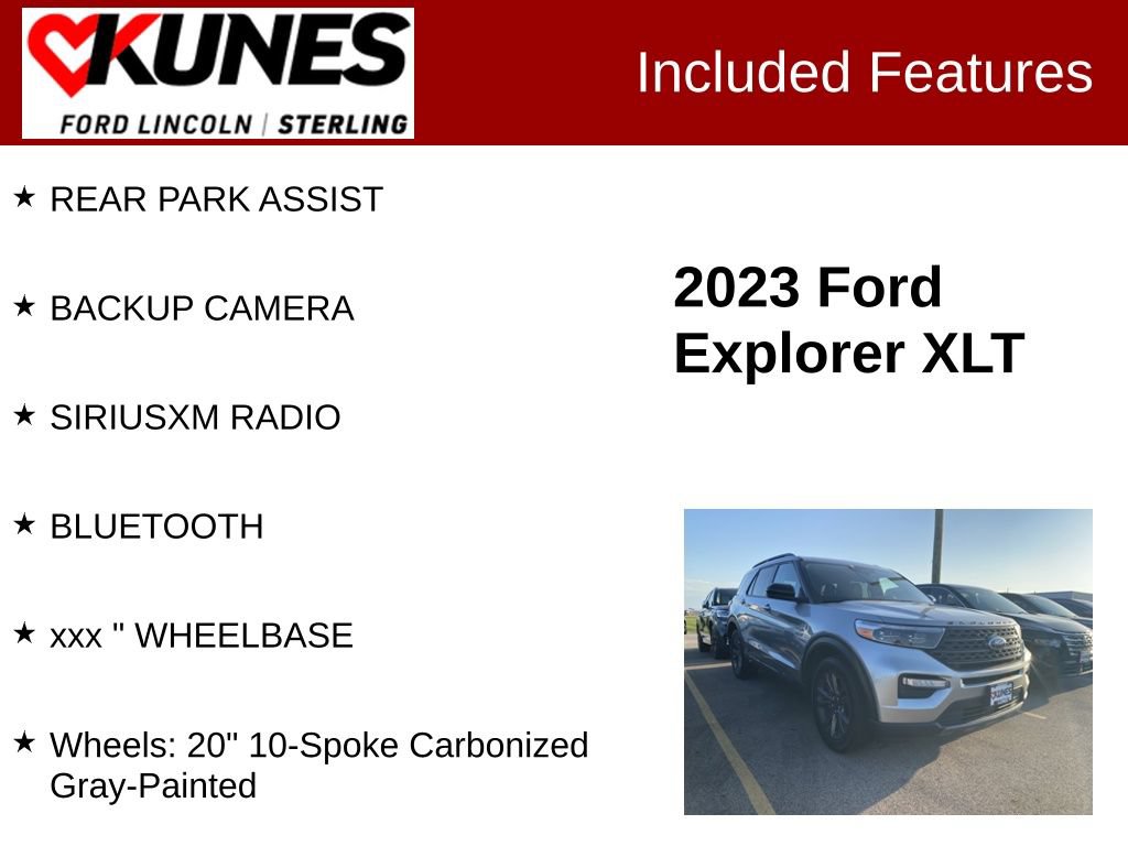 Certified 2023 Ford Explorer XLT w/ Equipment Group 202A AWD/4WD image 3