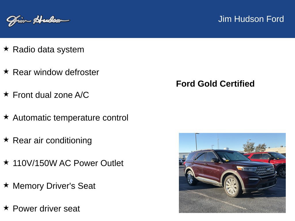 Certified 2023 Ford Explorer Limited w/ Equipment Group 301A RWD image 5