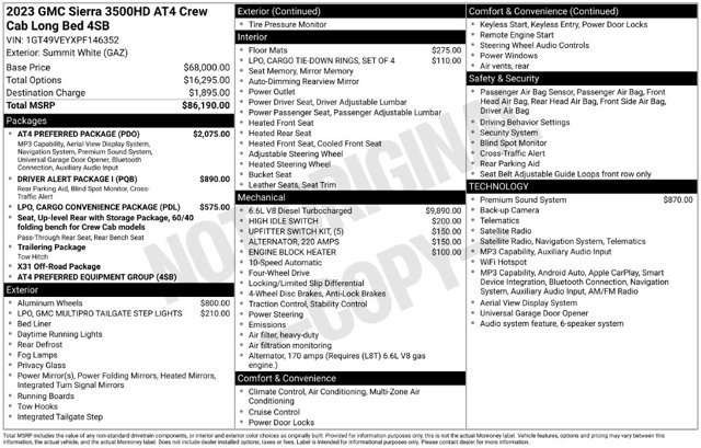Used 2023 GMC Sierra 3500 AT4 w/ AT4 Preferred Package AWD/4WD image 2