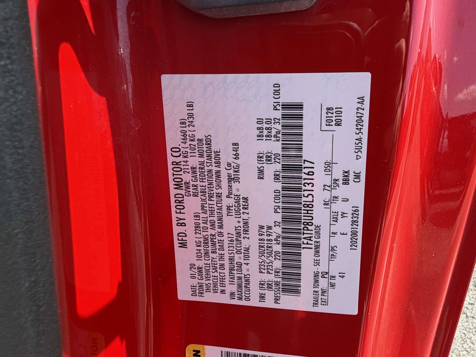 Certified 2020 Ford Mustang Premium RWD image 33