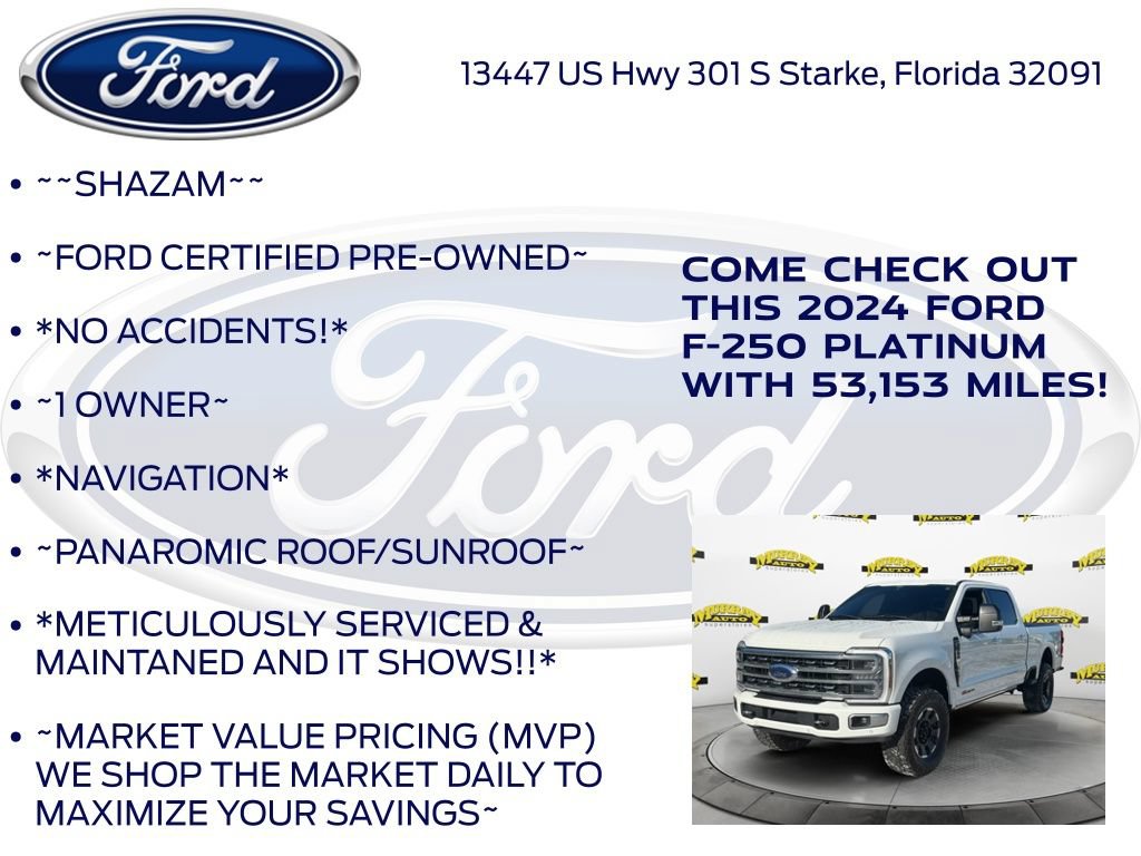 Certified 2024 Ford F250 Platinum w/ Tremor Off-Road Package AWD/4WD image 5
