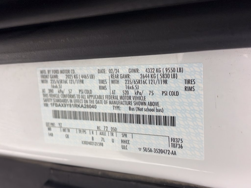 Certified 2024 Ford Transit 350 XLT AWD/4WD image 9