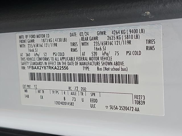 Certified 2024 Ford Transit 350 XLT RWD image 36